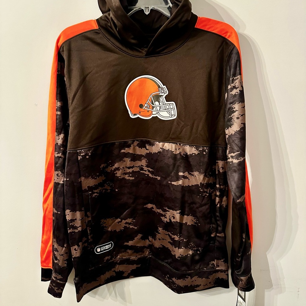 NFL Team Hoodie with Camo Design Youth Cleveland Browns 18/20 XL